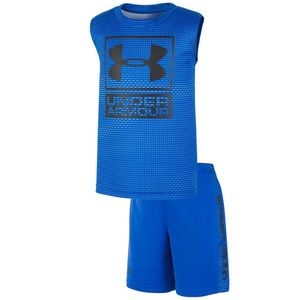 UNDER ARMOUR BOYS LOGO SYNC MUSCLE TEE & S…
